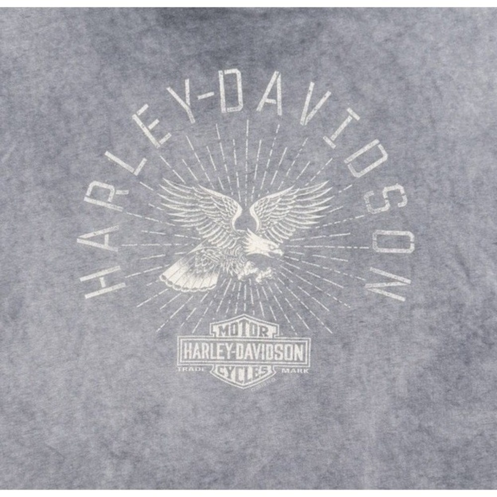 Harley-Davidson Shirt Mens 2XL Blue Chesapeake Tie Dye Motorcycle Eagle Gray